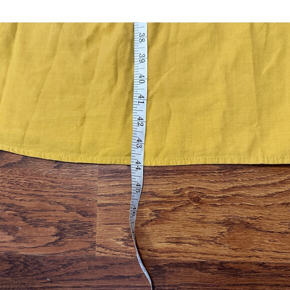 Moon River Women's Puff Sleeve A-Line Midi Dress Mustard Size Medium - Picture 9 of 9